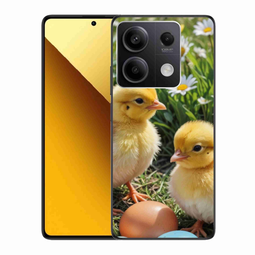 Gelový kryt mmCase na Xiaomi Redmi Note 13 5G - kuřátka