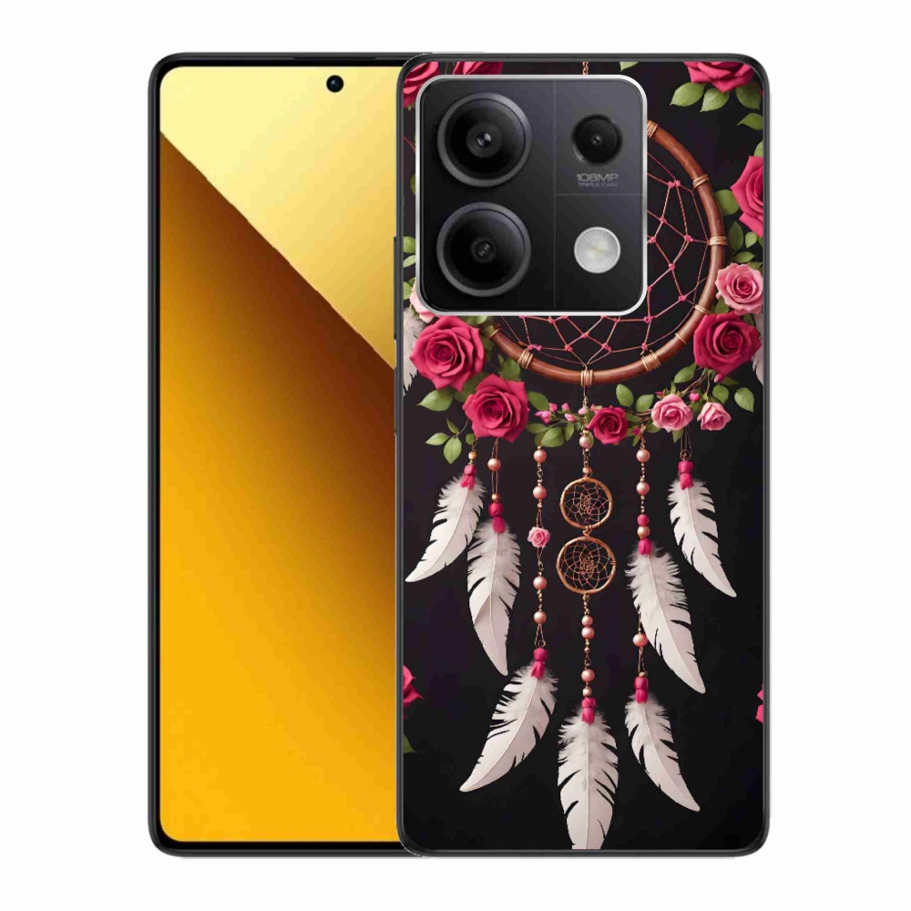 Gelový kryt mmCase na Xiaomi Redmi Note 13 5G - lapač snů s růžemi