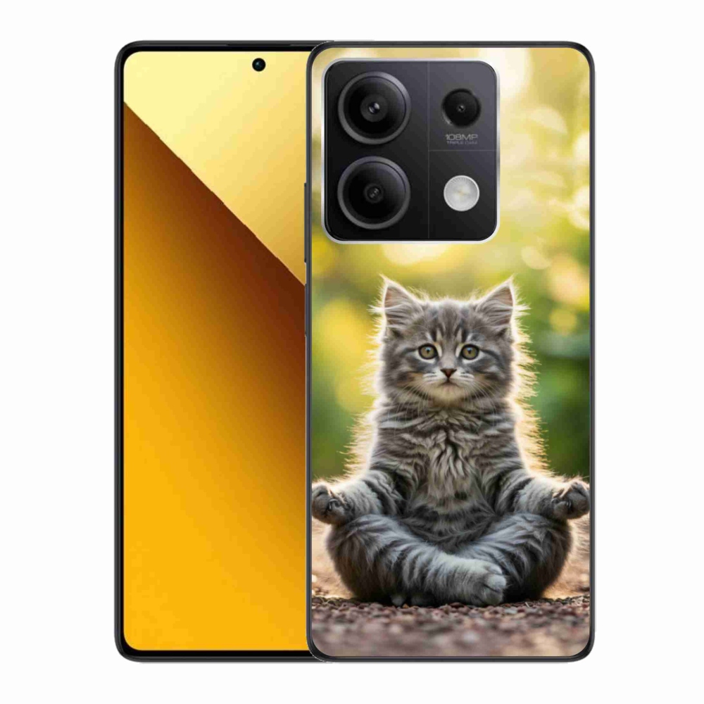Gelový kryt mmCase na Xiaomi Redmi Note 13 5G - meditující kotě
