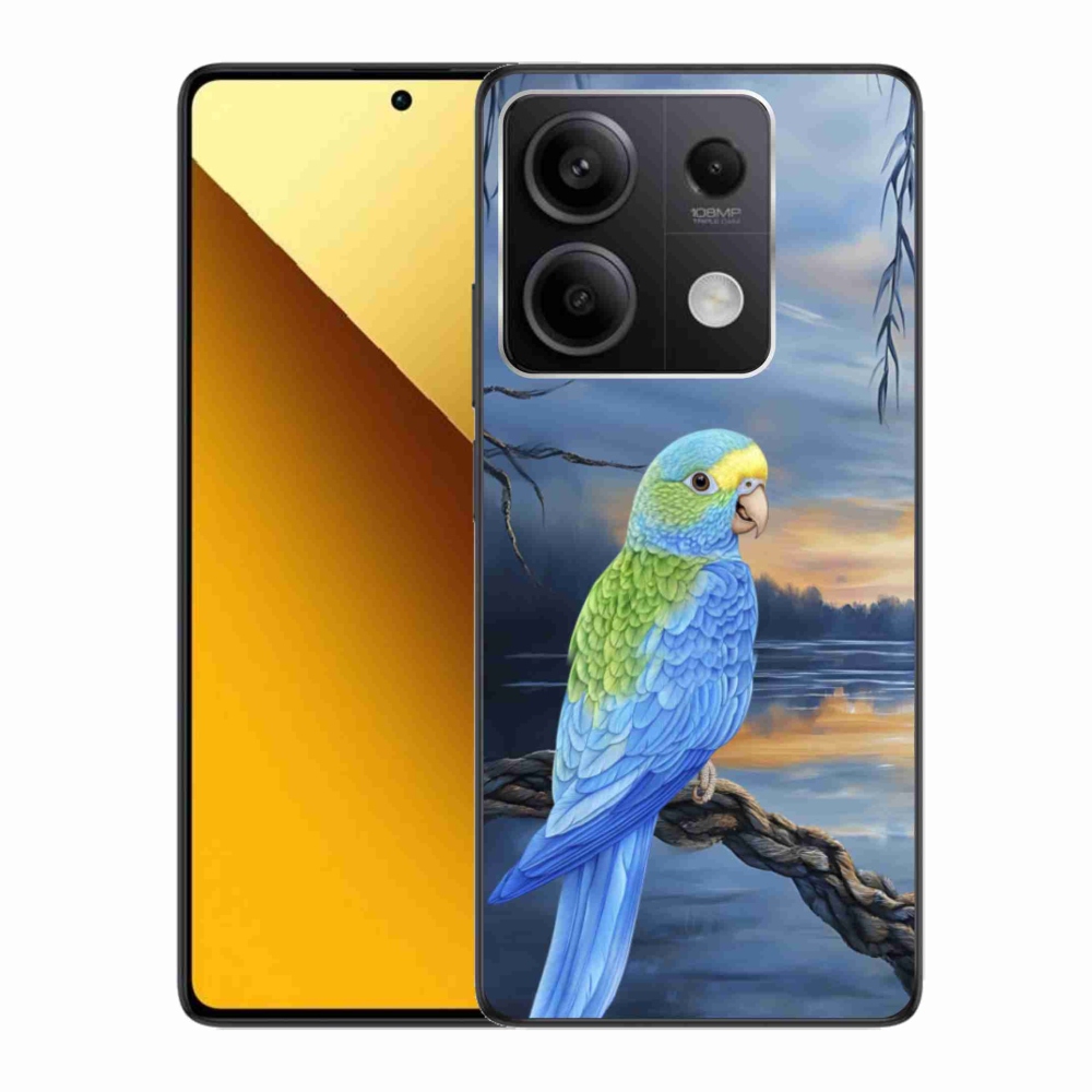 Gelový kryt mmCase na Xiaomi Redmi Note 13 5G - modrý papoušek