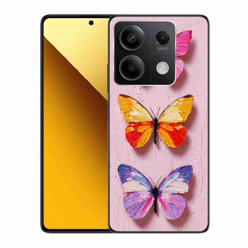Gelový kryt mmCase na Xiaomi Redmi Note 13 5G - motýlí trojice