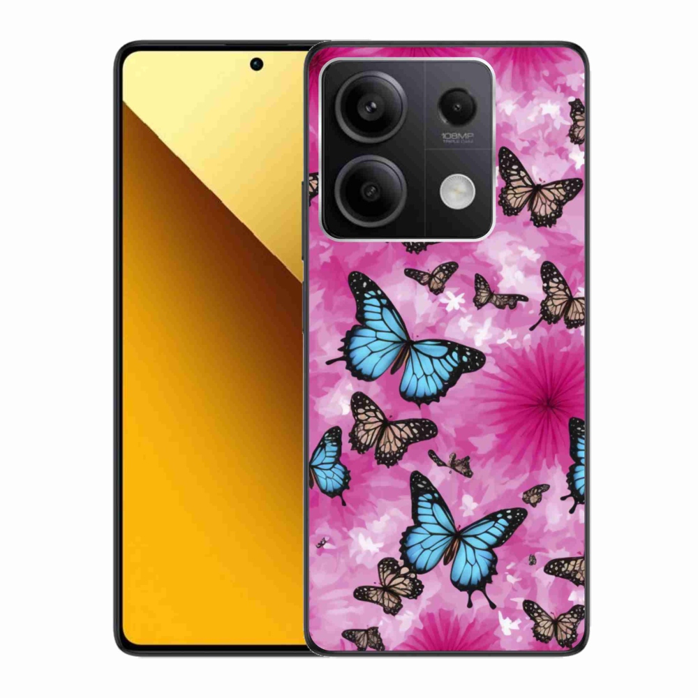 Gelový kryt mmCase na Xiaomi Redmi Note 13 5G - motýlí zahrada