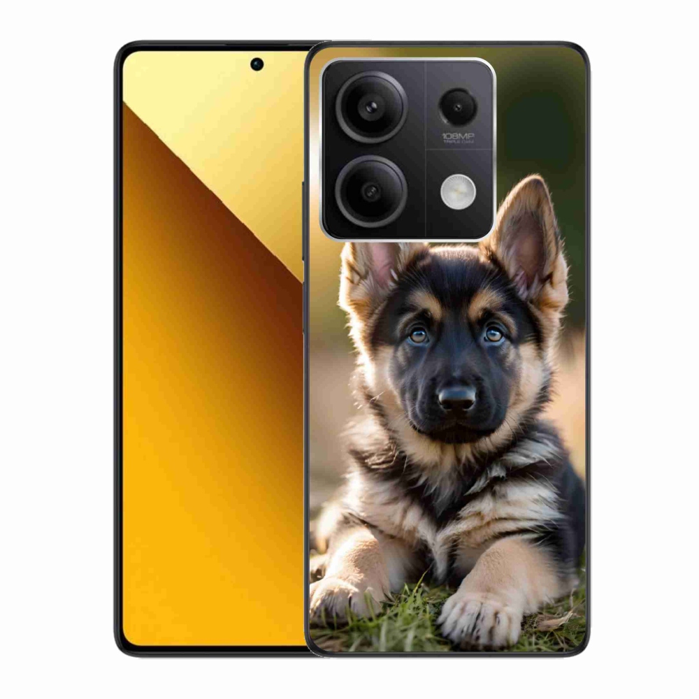 Gelový kryt mmCase na Xiaomi Redmi Note 13 5G - německý ovčák v přírodě