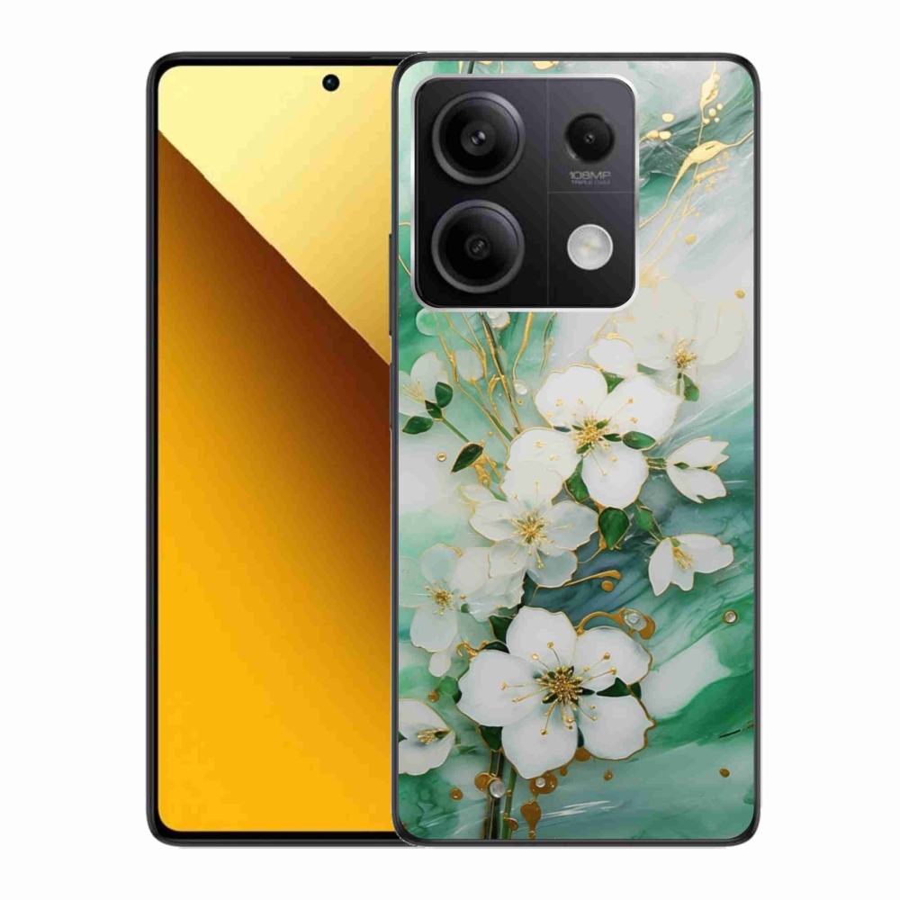 Gelový kryt mmCase na Xiaomi Redmi Note 13 5G - něžné květy