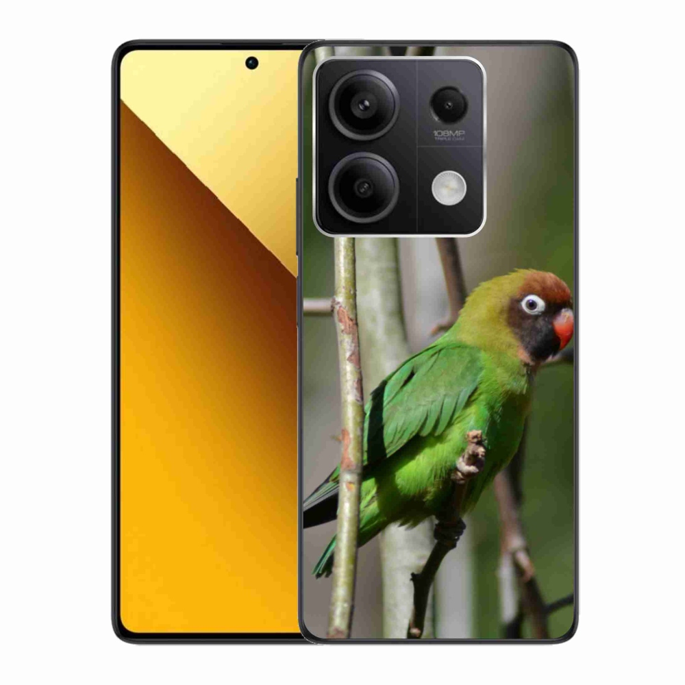 Gelový kryt mmCase na Xiaomi Redmi Note 13 5G - papoušek agapornis