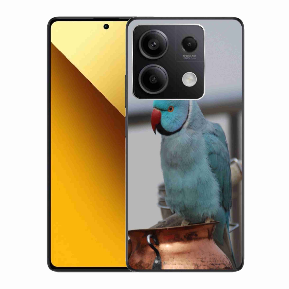Gelový kryt mmCase na Xiaomi Redmi Note 13 5G - papoušek alexandr modrý