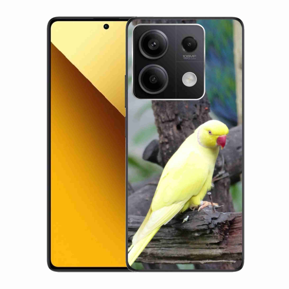 Gelový kryt mmCase na Xiaomi Redmi Note 13 5G - papoušek alexandr žlutý
