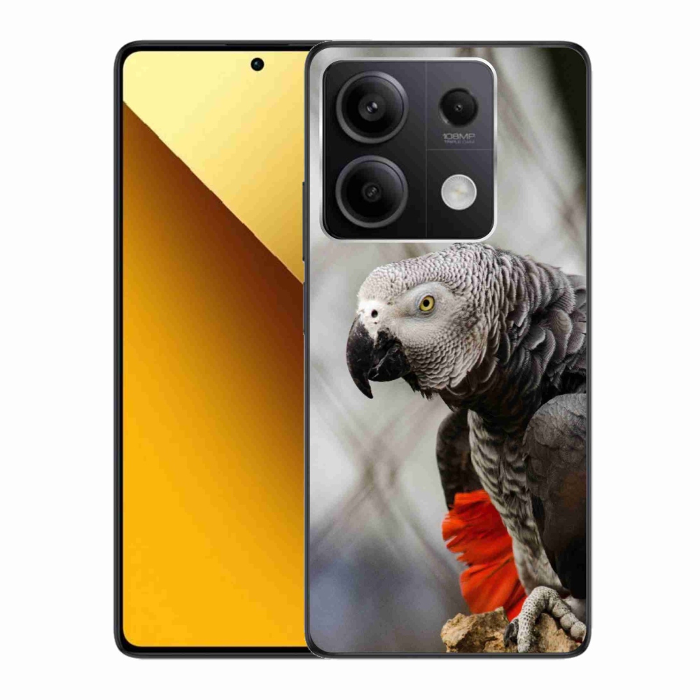 Gelový kryt mmCase na Xiaomi Redmi Note 13 5G - papoušek žako 3