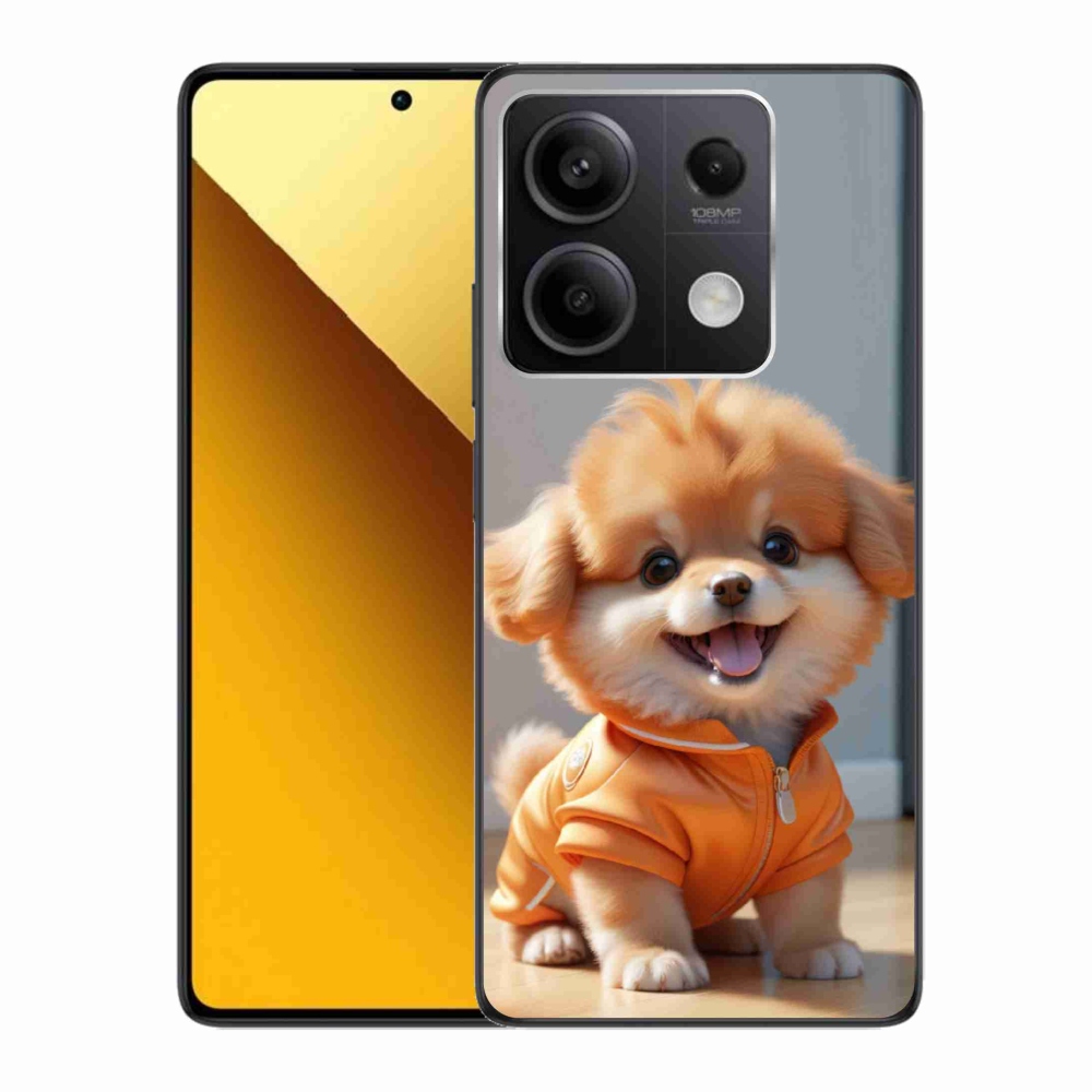 Gelový kryt mmCase na Xiaomi Redmi Note 13 5G - roztomilý pomeranian v mikině