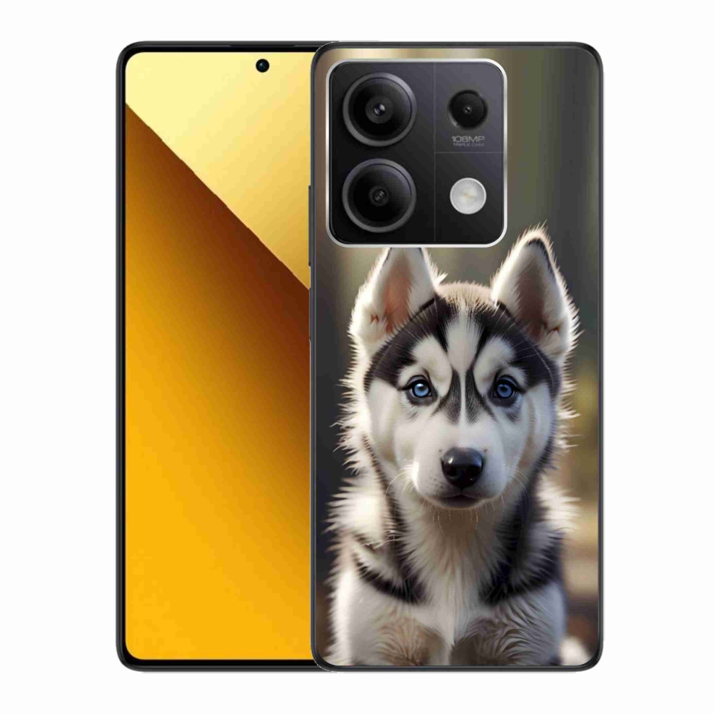 Gelový kryt mmCase na Xiaomi Redmi Note 13 5G - roztomilý sibiřský husky