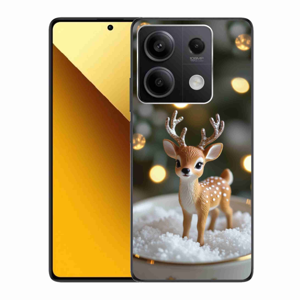 Gelový kryt mmCase na Xiaomi Redmi Note 13 5G - roztomilý vánoční jelen