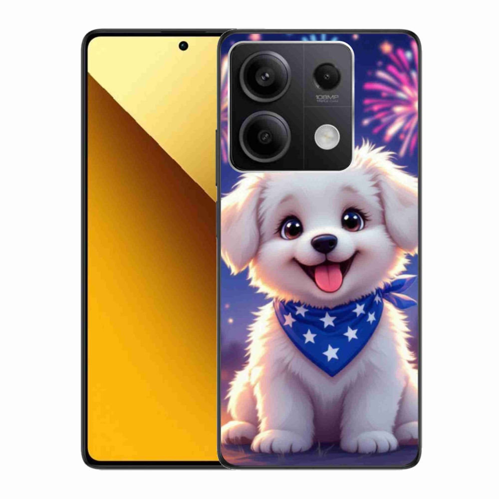 Gelový kryt mmCase na Xiaomi Redmi Note 13 5G - slavnostní štěně