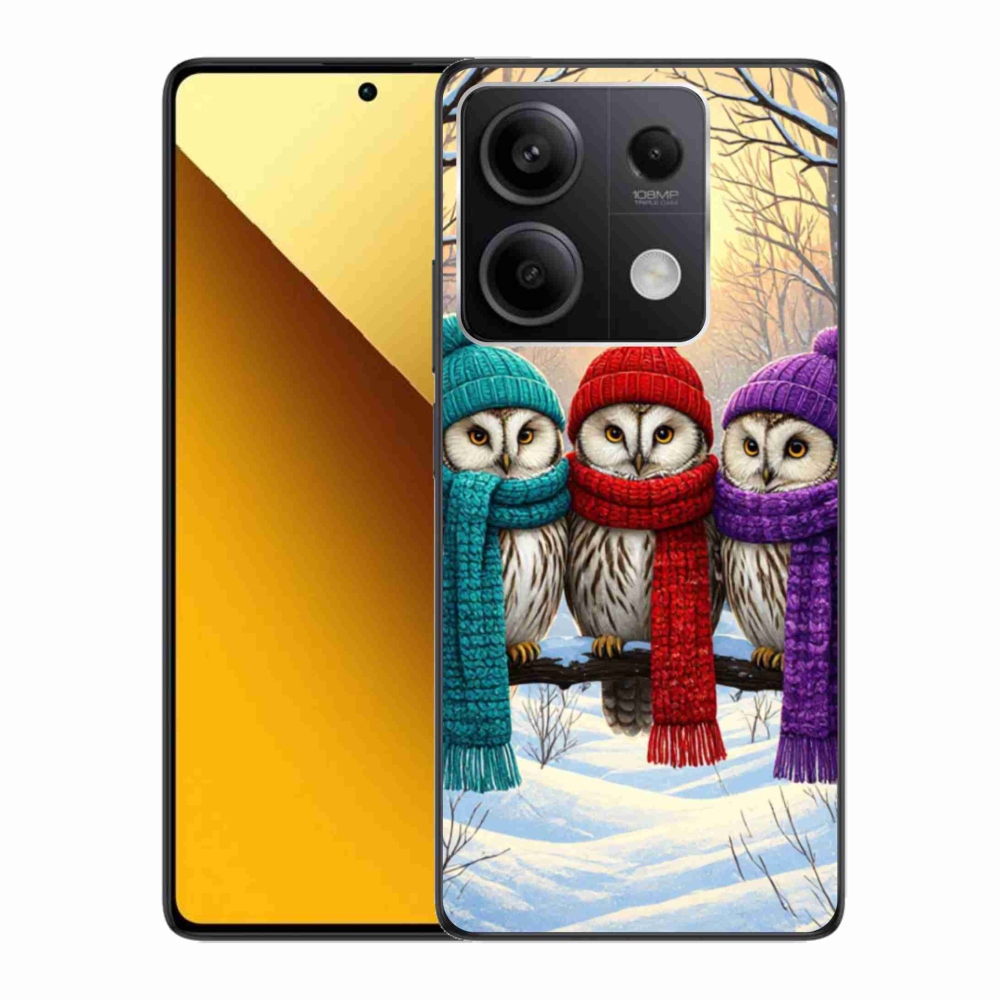 Gelový kryt mmCase na Xiaomi Redmi Note 13 5G - soví přátelé