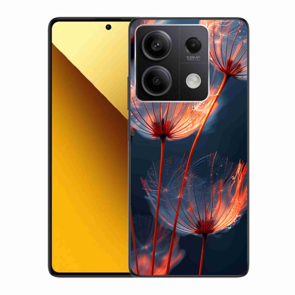 Gelový kryt mmCase na Xiaomi Redmi Note 13 5G - světélkující chmýří