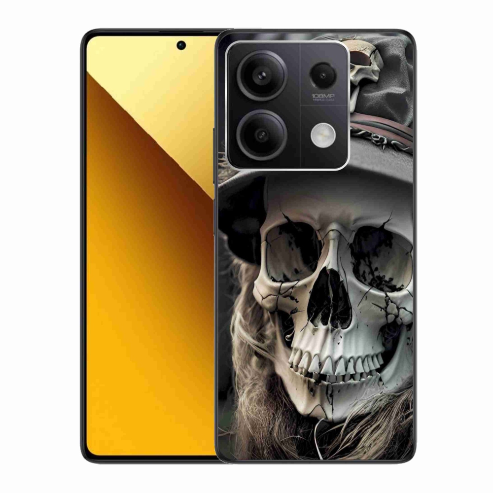 Gelový kryt mmCase na Xiaomi Redmi Note 13 5G - temná lebka