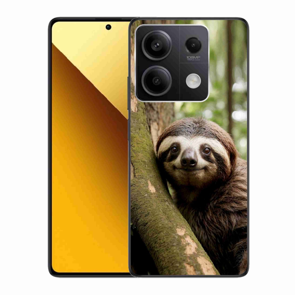 Gelový kryt mmCase na Xiaomi Redmi Note 13 5G - usměvavý lenochod