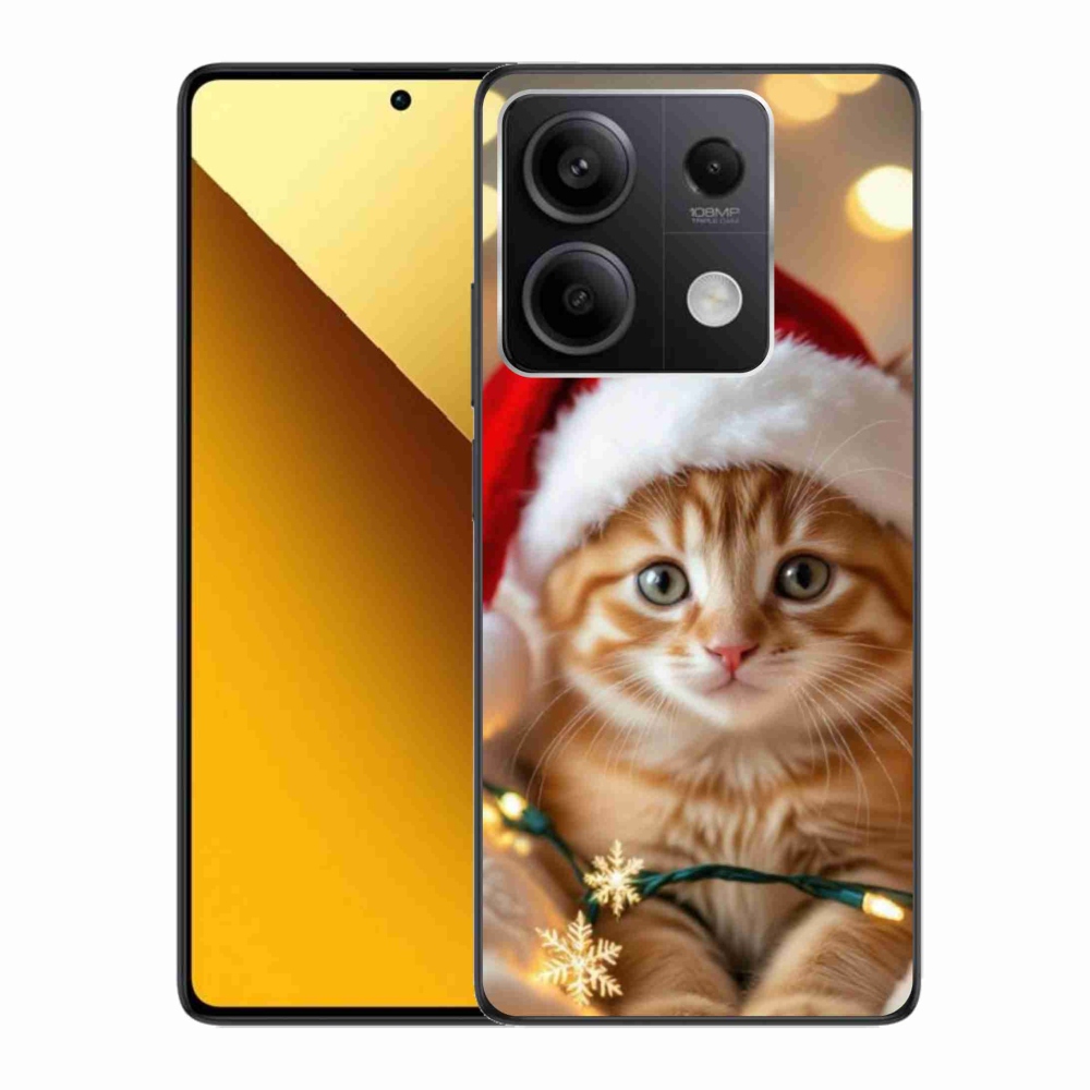 Gelový kryt mmCase na Xiaomi Redmi Note 13 5G - vánoční kotě