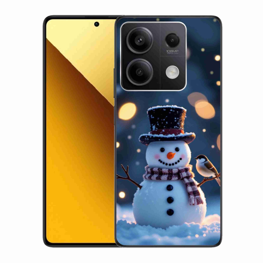 Gelový kryt mmCase na Xiaomi Redmi Note 13 5G - vánoční sněhulák