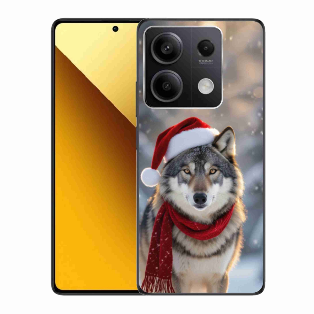 Gelový kryt mmCase na Xiaomi Redmi Note 13 5G - vánoční vlk