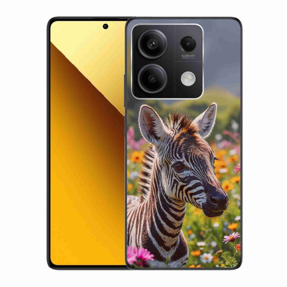 Gelový kryt mmCase na Xiaomi Redmi Note 13 5G - zebra na louce