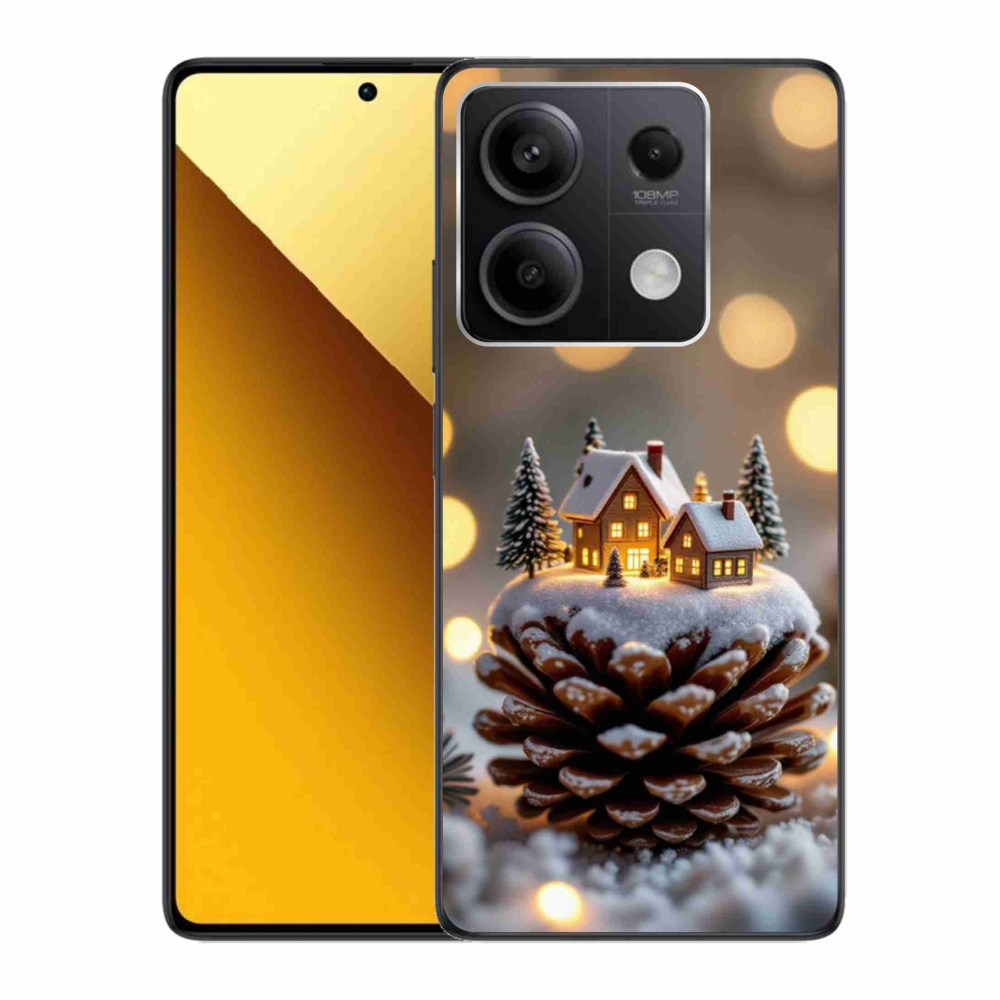 Gelový kryt mmCase na Xiaomi Redmi Note 13 5G - zimní vesnička