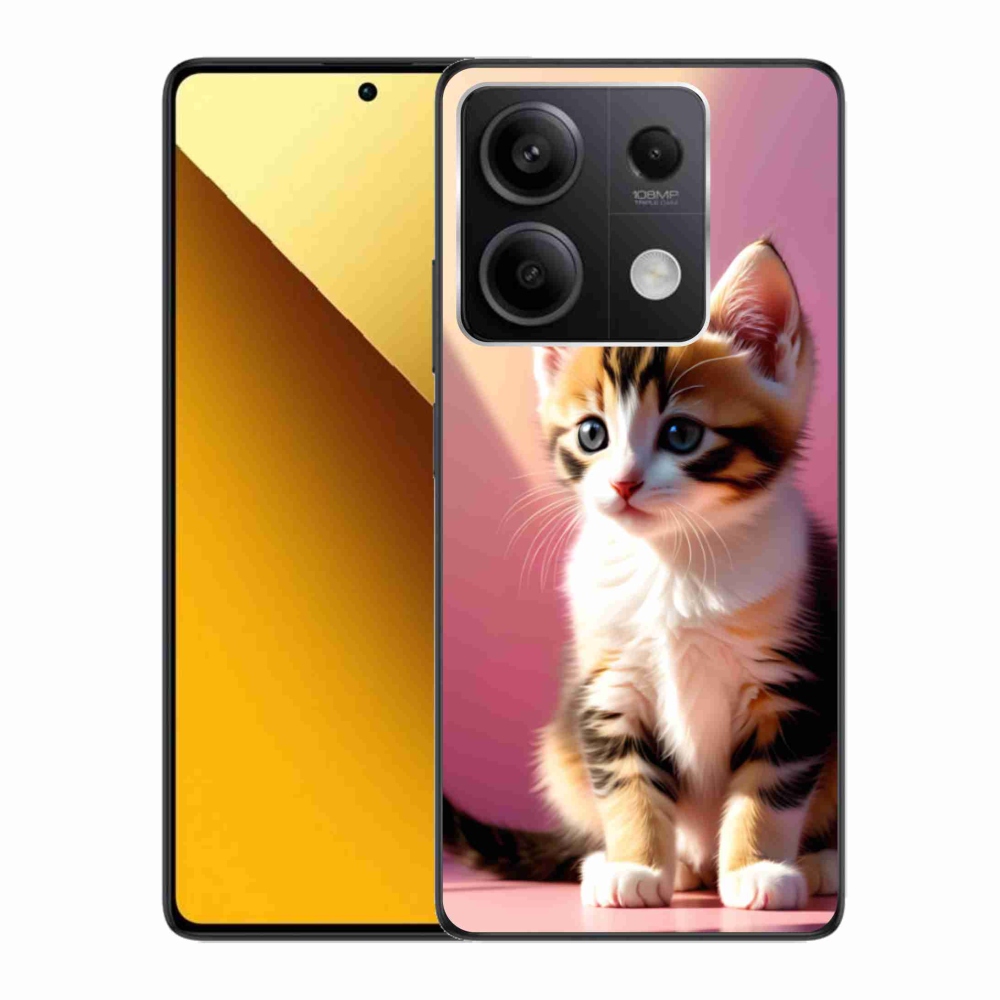 Gelový kryt mmCase na Xiaomi Redmi Note 13 5G - zvědavé kotě 2