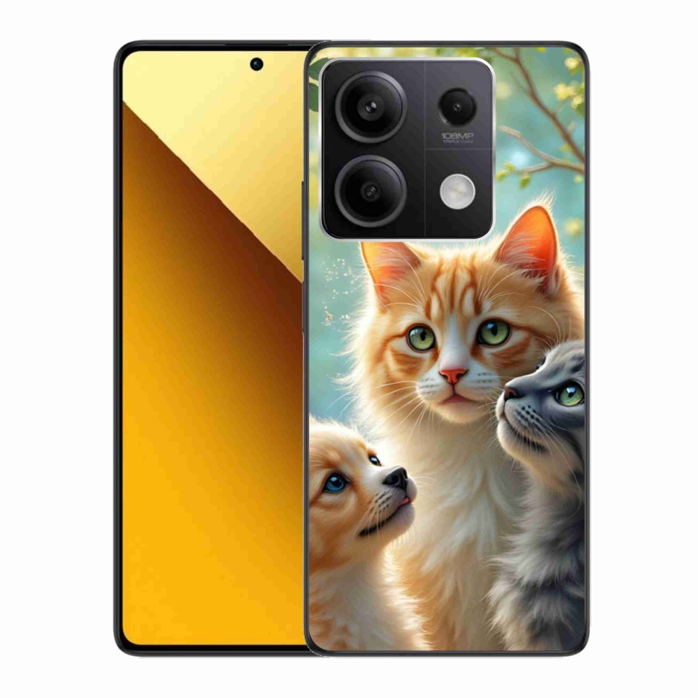 Gelový kryt mmCase na Xiaomi Redmi Note 13 5G - zvířecí přátelství 2
