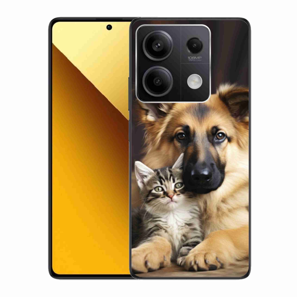 Gelový kryt mmCase na Xiaomi Redmi Note 13 5G - zvířecí přátelství