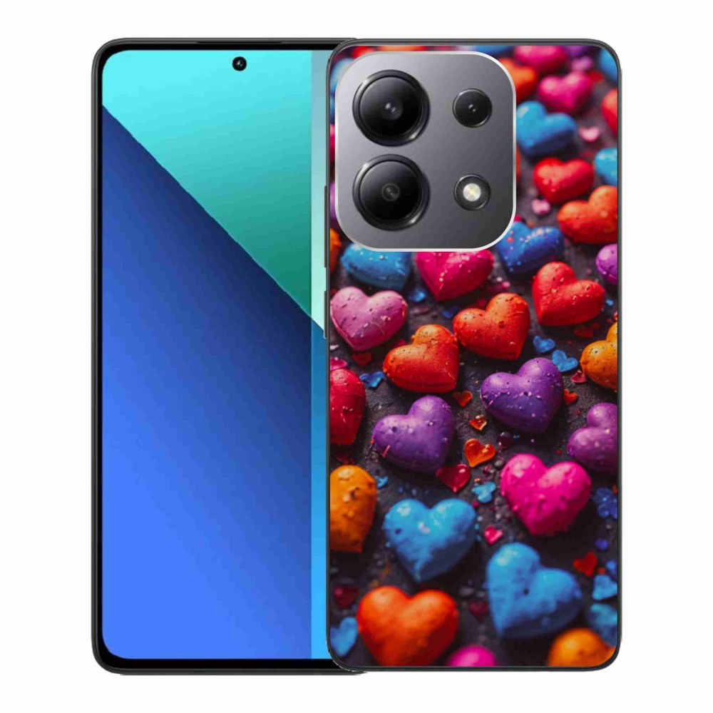 Gelový kryt mmCase na Xiaomi Redmi Note 13 - barevná srdce