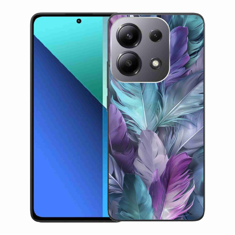 Gelový kryt mmCase na Xiaomi Redmi Note 13 - barevné peří 2