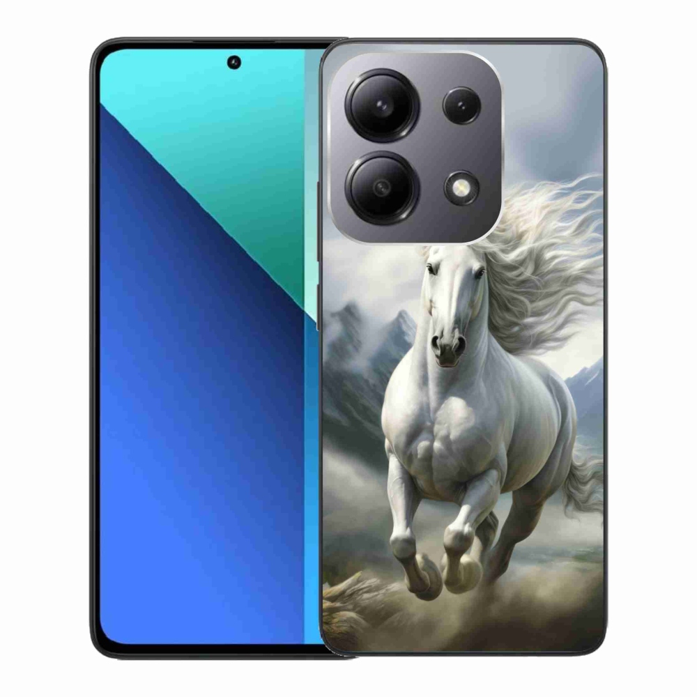 Gelový kryt mmCase na Xiaomi Redmi Note 13 - běžící bílý kůň 3