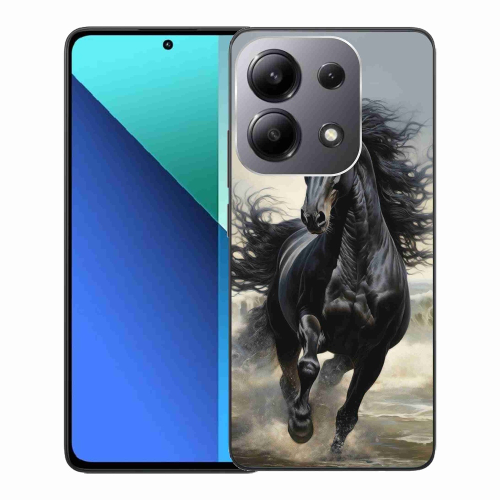 Gelový kryt mmCase na Xiaomi Redmi Note 13 - běžící černý kůň