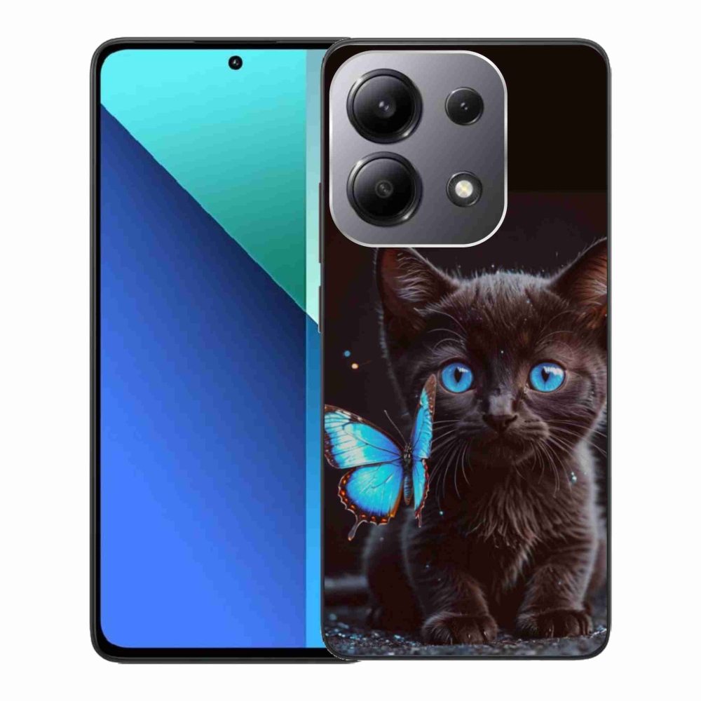 Gelový kryt mmCase na Xiaomi Redmi Note 13 - černé kotě 3