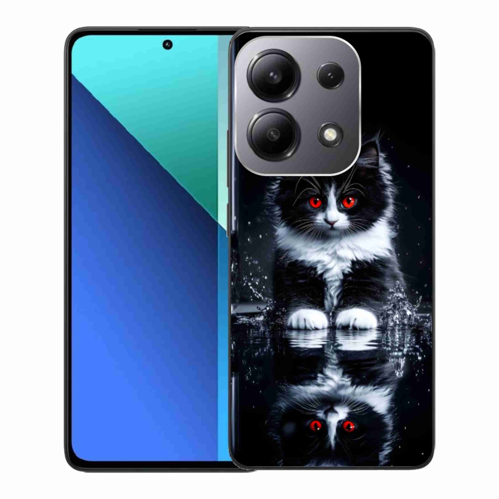 Gelový kryt mmCase na Xiaomi Redmi Note 13 - černobílé kotě