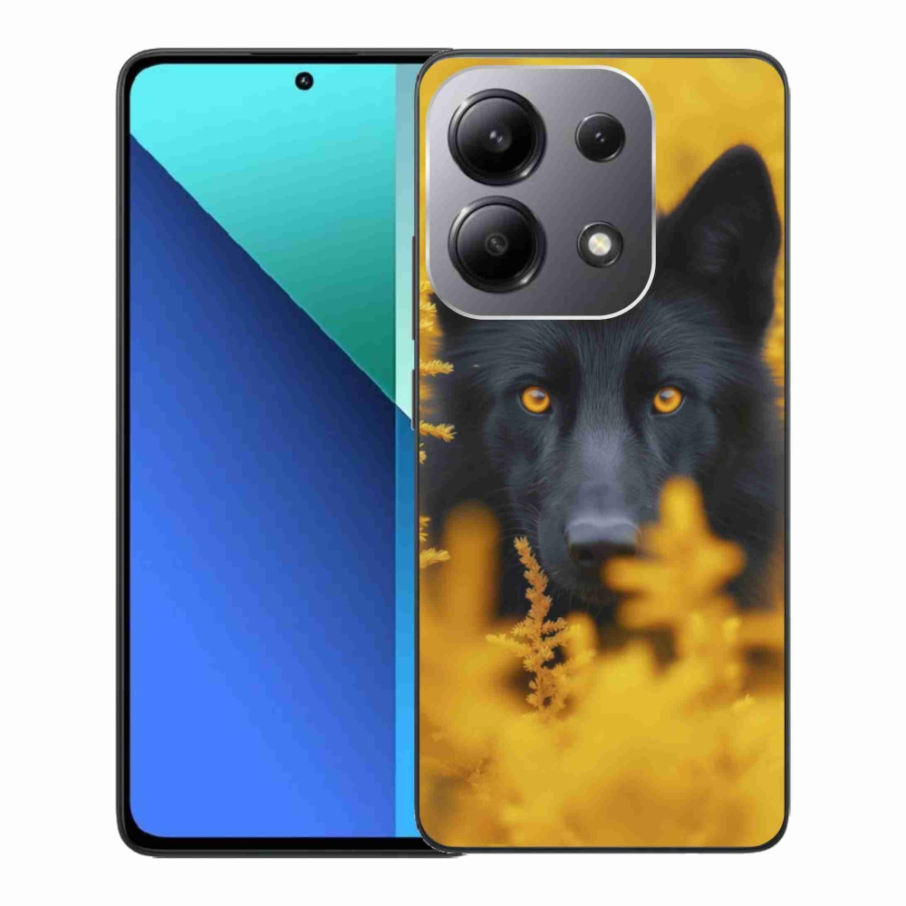 Gelový kryt mmCase na Xiaomi Redmi Note 13 - černý vlk 2