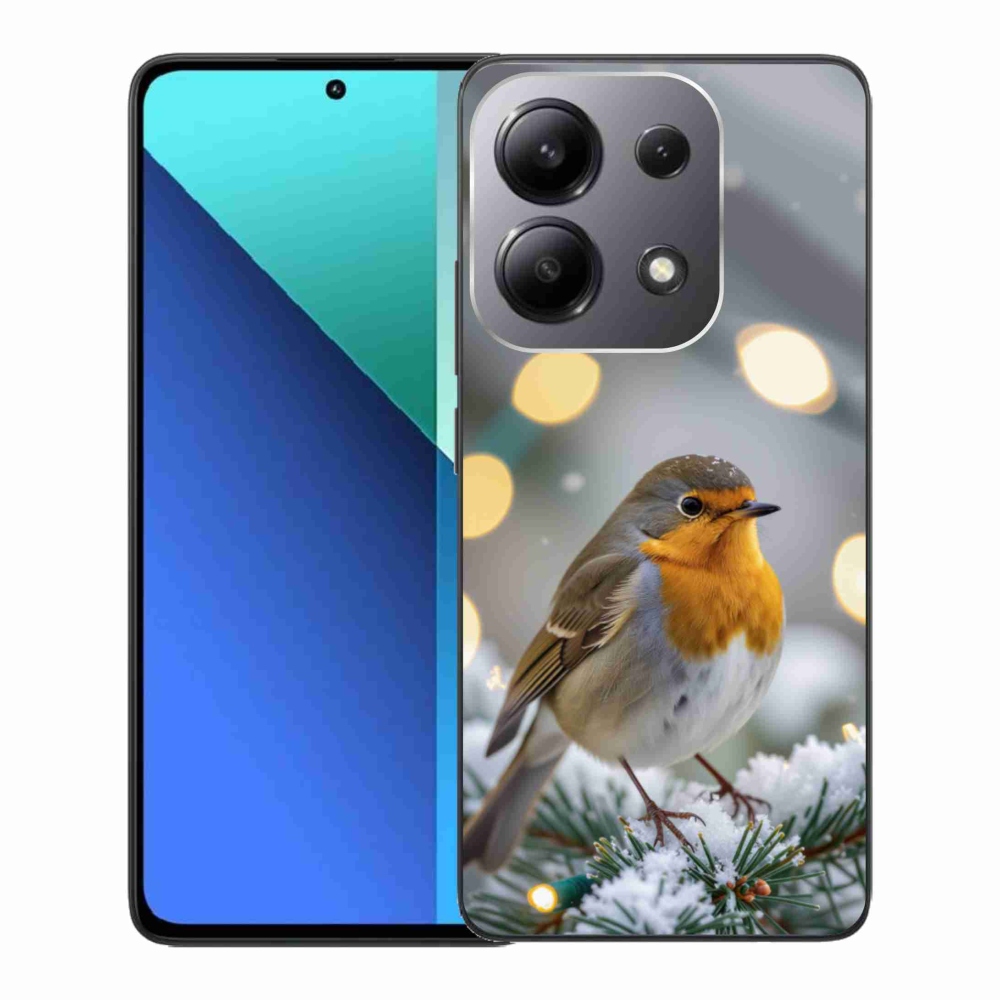 Gelový kryt mmCase na Xiaomi Redmi Note 13 - červenka v zimě
