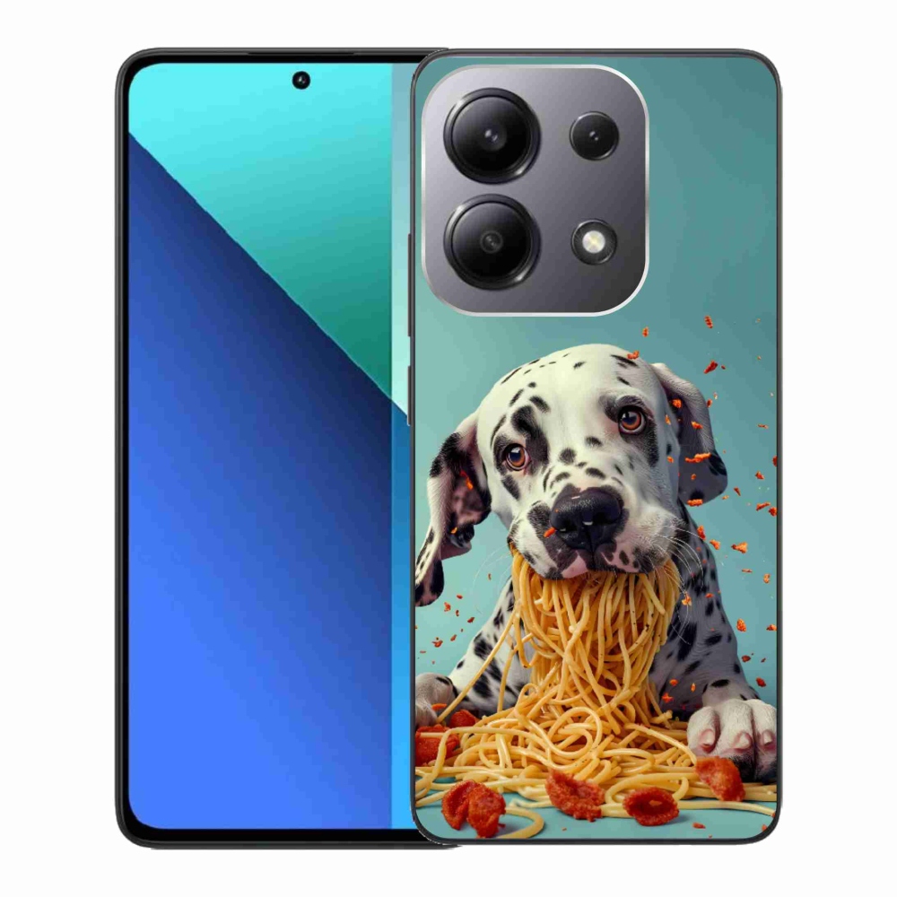 Gelový kryt mmCase na Xiaomi Redmi Note 13 - dalmatin a špagety