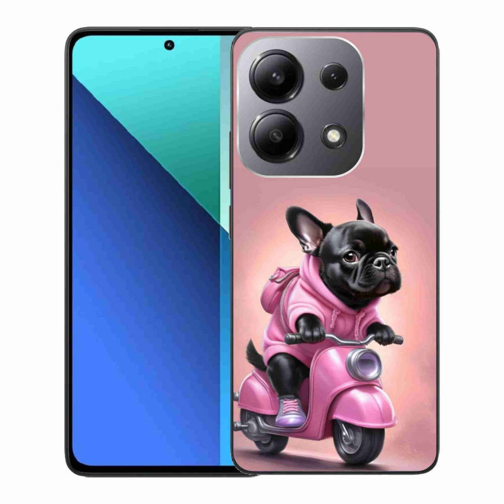 Gelový kryt mmCase na Xiaomi Redmi Note 13 - francouzský buldoček na skútru