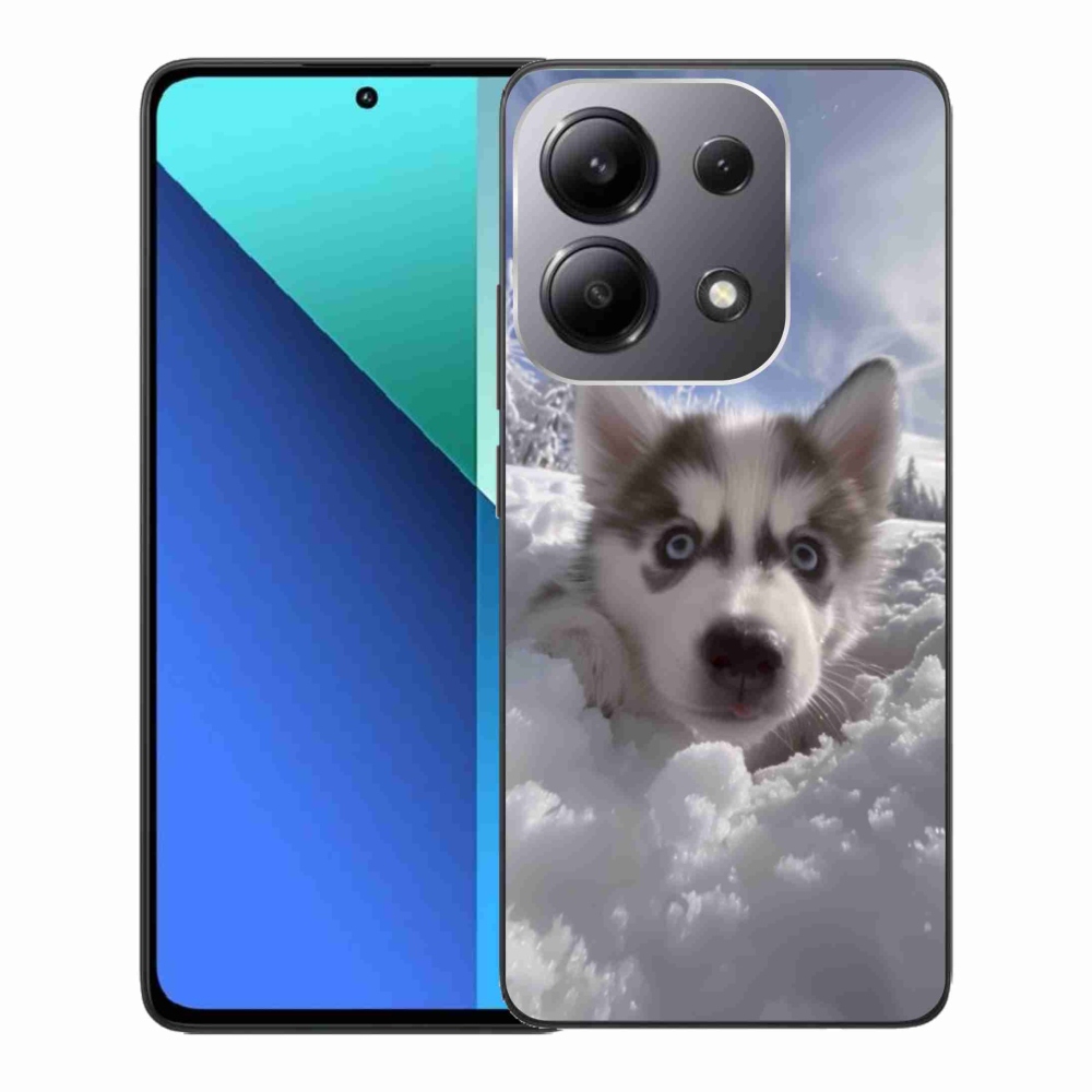 Gelový kryt mmCase na Xiaomi Redmi Note 13 - husky ve sněhu