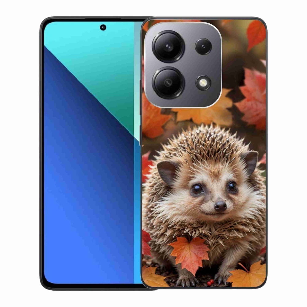 Gelový kryt mmCase na Xiaomi Redmi Note 13 - ježek v listí