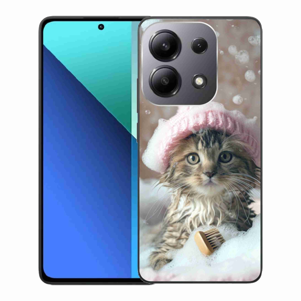 Gelový kryt mmCase na Xiaomi Redmi Note 13 - kotě a koupel