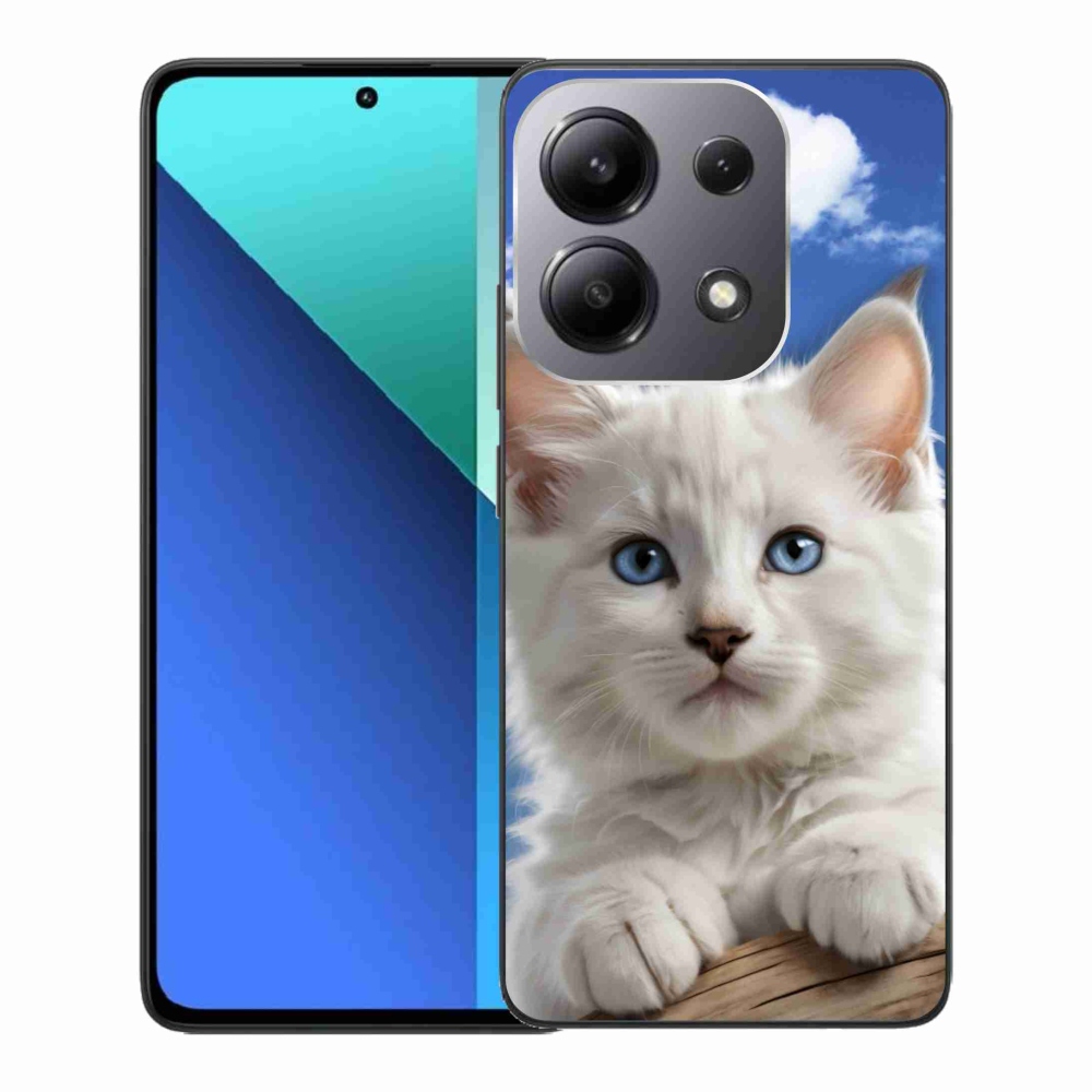 Gelový kryt mmCase na Xiaomi Redmi Note 13 - kotě a oblaka