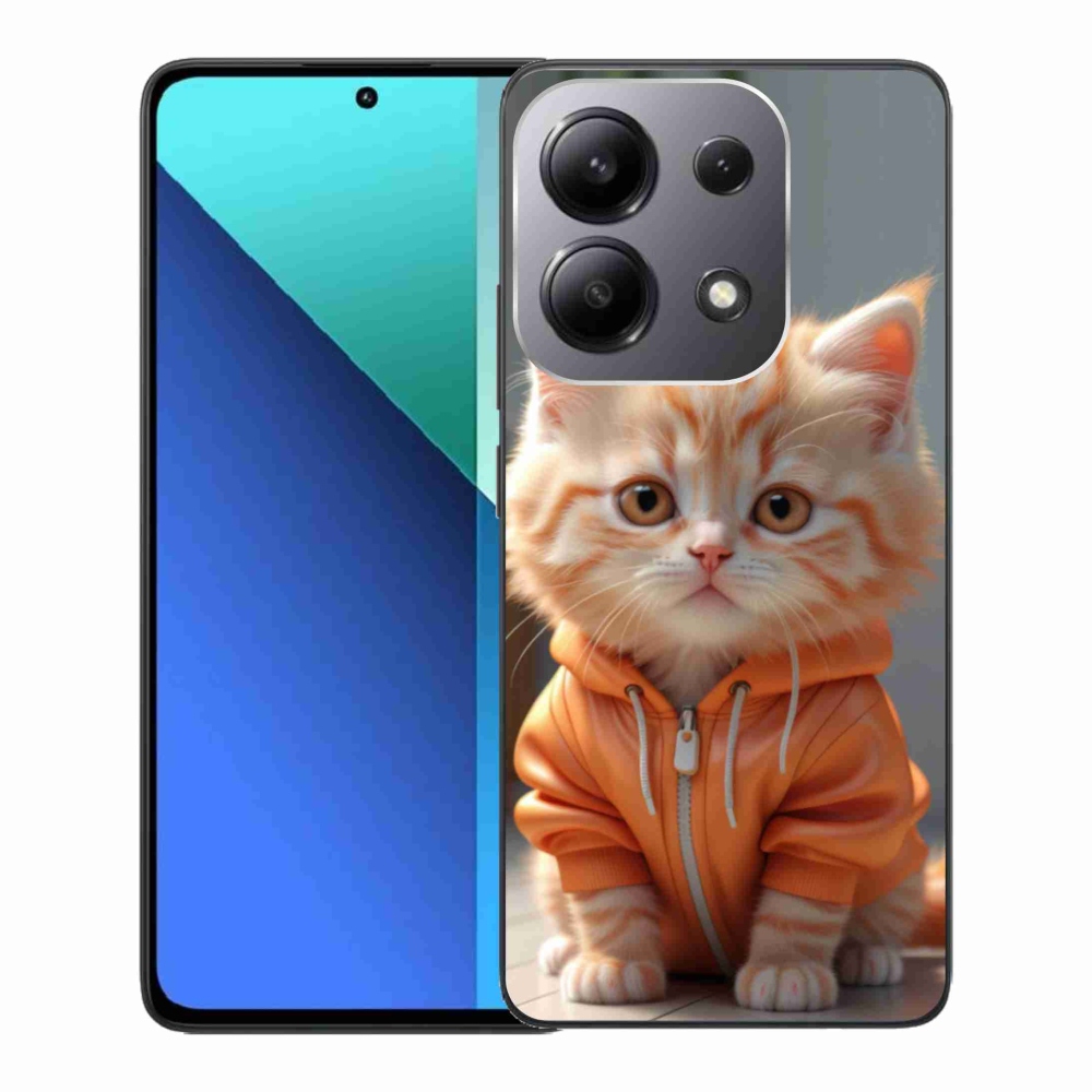 Gelový kryt mmCase na Xiaomi Redmi Note 13 - kotě v mikině