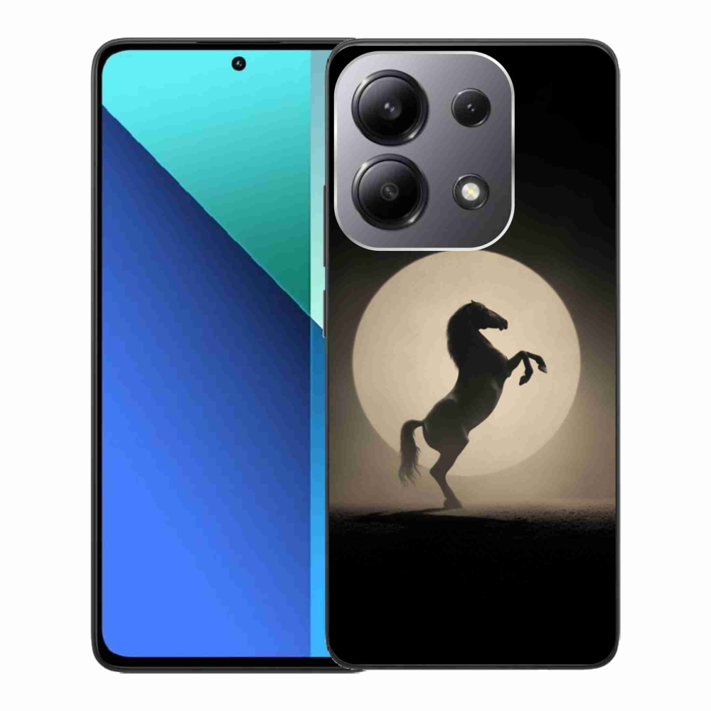 Gelový kryt mmCase na Xiaomi Redmi Note 13 - kůň v siluetě