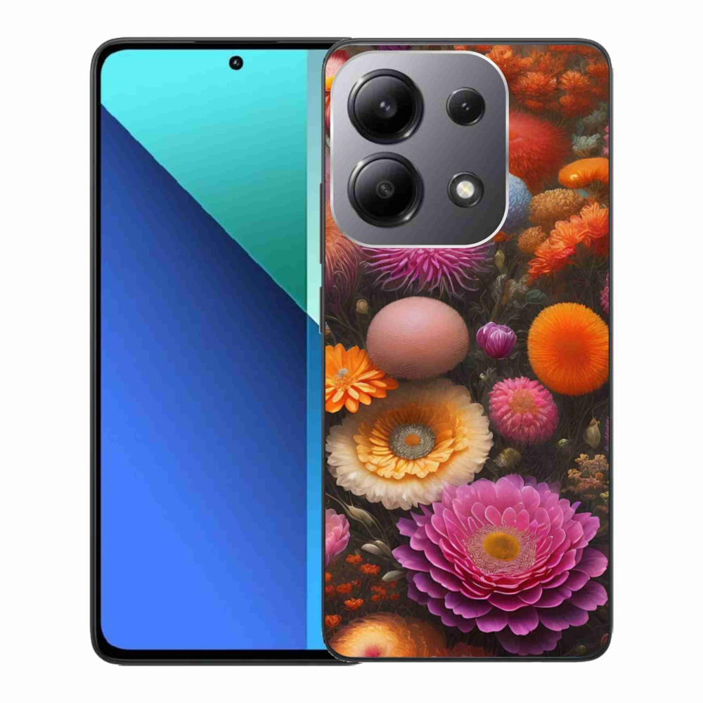 Gelový kryt mmCase na Xiaomi Redmi Note 13 - květinová kompozice