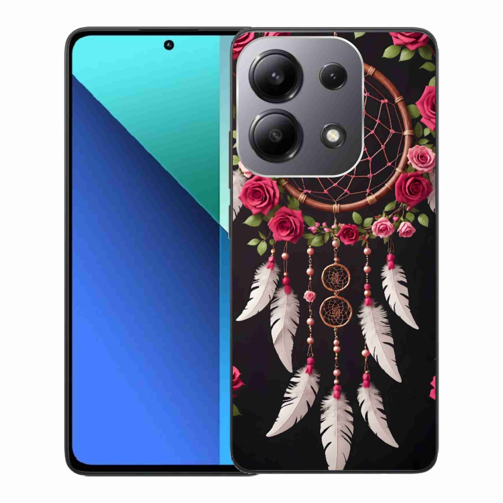 Gelový kryt mmCase na Xiaomi Redmi Note 13 - lapač snů s růžemi