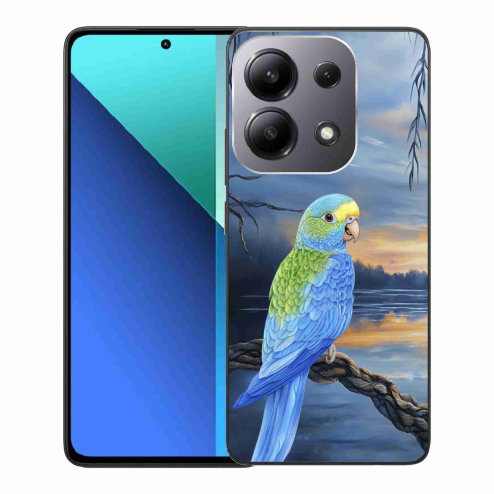 Gelový kryt mmCase na Xiaomi Redmi Note 13 - modrý papoušek