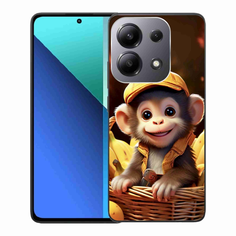 Gelový kryt mmCase na Xiaomi Redmi Note 13 - opice v košíku