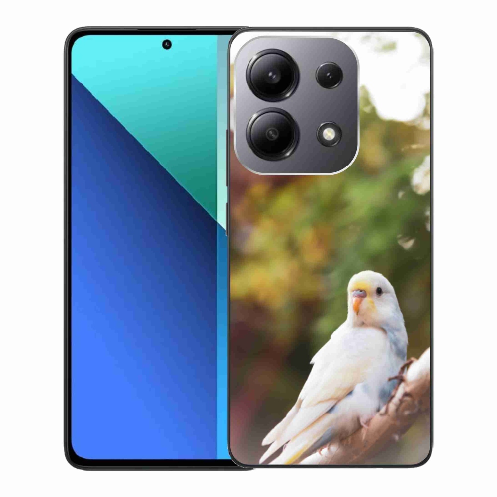 Gelový kryt mmCase na Xiaomi Redmi Note 13 - papoušek andulka bílá