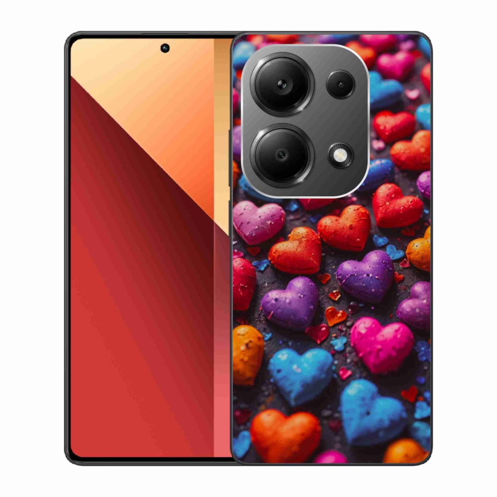 Gelový kryt mmCase na Xiaomi Redmi Note 13 Pro 4G/Poco M6 Pro - barevná srdce